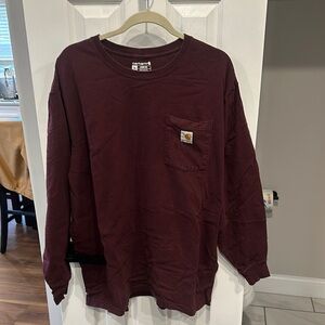 Carhartt Maroon Long Sleeve Shirt
